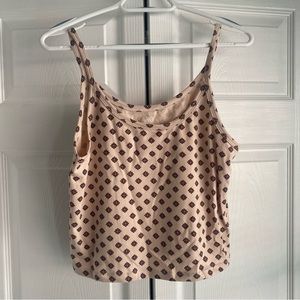 NWOT ARQ Crop Tank in Shell Foulard Size 2X
